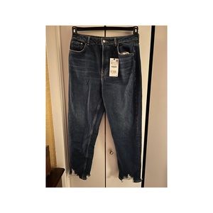 NWT Zara raw hem mom jeans